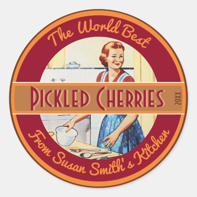 Vintage Flexible Free Text Homemade Food Label (Front)