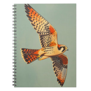 Vintage Flight of the American Kestrel Notebook