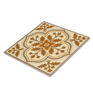 Vintage Floor Tile Floral Tile