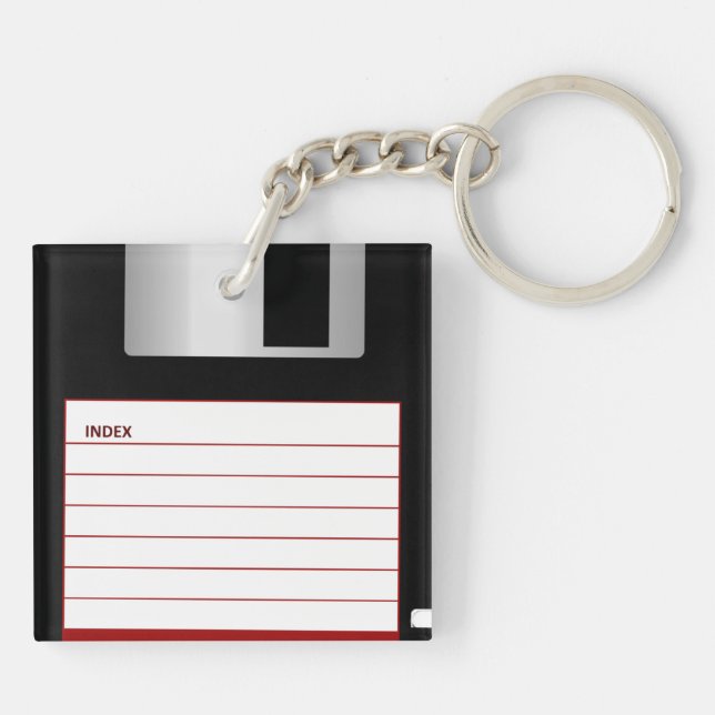 Vintage Floppy Disc Keychain (Back)