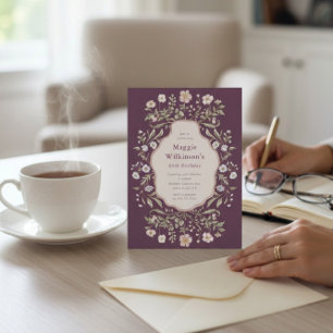 Vintage Floral 60th Birthday Celebration Invitation