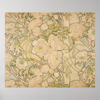 Vintage Floral Alphonse Mucha Peonies GalleryHD