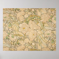 Vintage Floral Alphonse Mucha Peonies GalleryHD