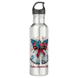 Vintage Floral Angel with Holiday Ribbon Wings 710 Ml Water Bottle