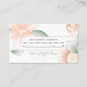 vintage floral appointment reminder card