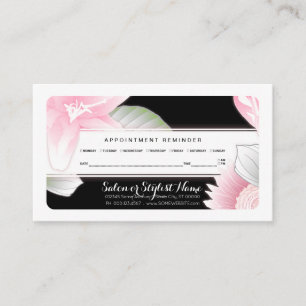 vintage floral appointment reminder card