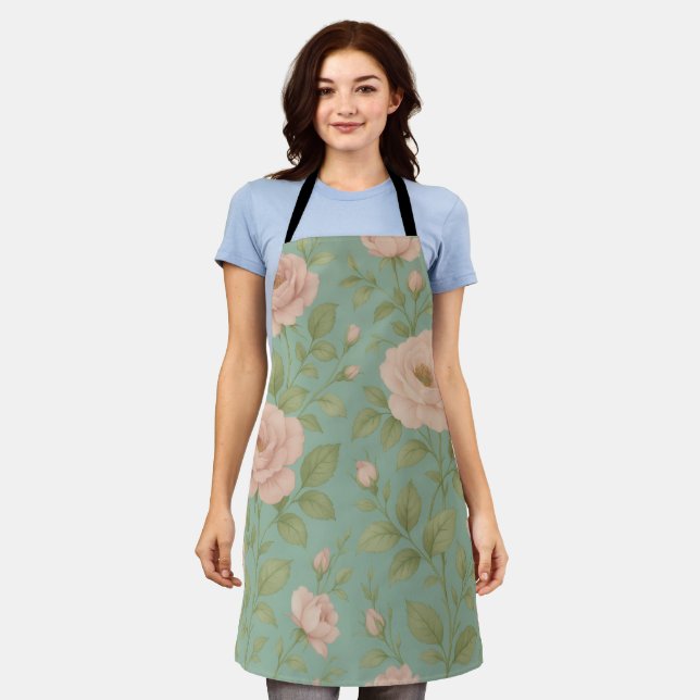 Vintage Floral Apron (Worn)