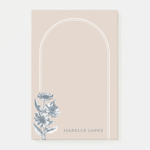 Vintage Floral Arch Custom Post-It Notes - Beige