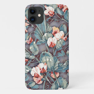 Vintage Floral Art Deco Design in Sage Phone Case