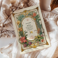 Vintage Floral Art Nouveau Wedding