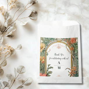 Vintage Floral Art Nouveau Wedding Favour Bag