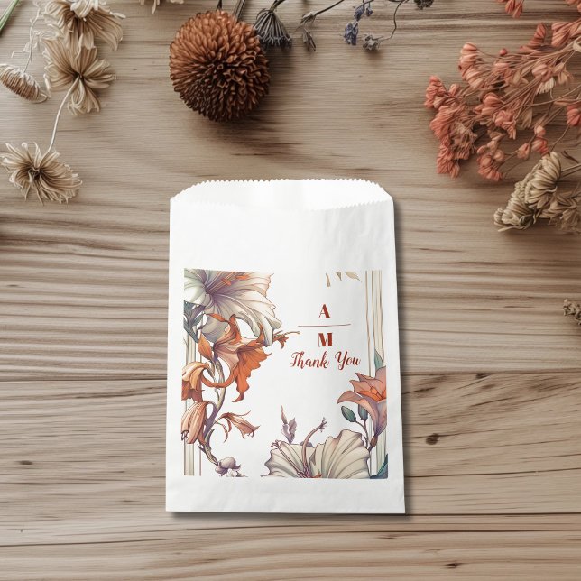 Vintage Floral Art Nouveau Wedding Favour Bag (Creator Uploaded)