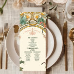 Vintage Floral Art Nouveau Wedding Program<br><div class="desc">Guide your guests through your special day with the Vintage Floral Art Nouveau Wedding Program. Featuring intricate floral motifs and graceful, flowing lines, this program brings the charm of Art Nouveau into a beautifully designed piece that complements a vintage-inspired wedding. The combination of delicate botanical elements and classic typography offers...</div>