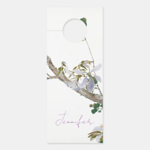 Vintage Floral Asian Style Pastel Colours Name Door Hanger