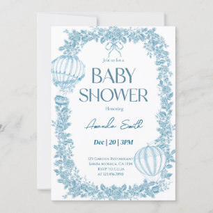 Vintage Floral Baby Shower Invitation