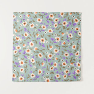 Vintage floral background. Floral pattern with sma Tapestry