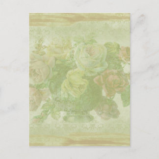 Vintage Floral Background Postcard