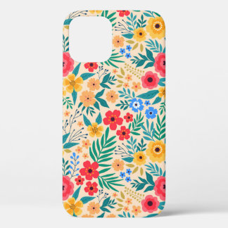 Vintage floral background. Seamless vintage patter iPhone 12 Case