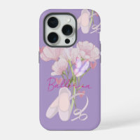 Vintage Floral Ballerina Aesthetic Purple