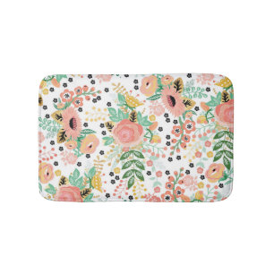 Vintage Floral Bath Mat