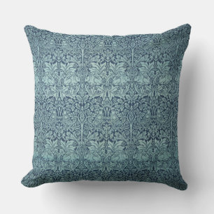 Vintage Floral Birds William Morris Brer Rabbit Throw Pillow