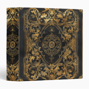 Vintage Floral Black & Gold Book of Shadows Binder