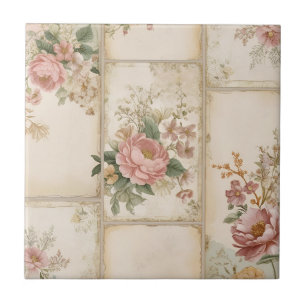 Vintage Floral Blocks Tile