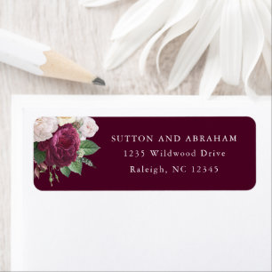 Vintage Floral Blooms Return Address