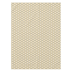 Vintage Floral blue and yellow Jonquil pattern Tablecloth