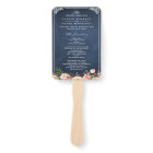 Vintage Floral Blue Chalkboard Wedding Program