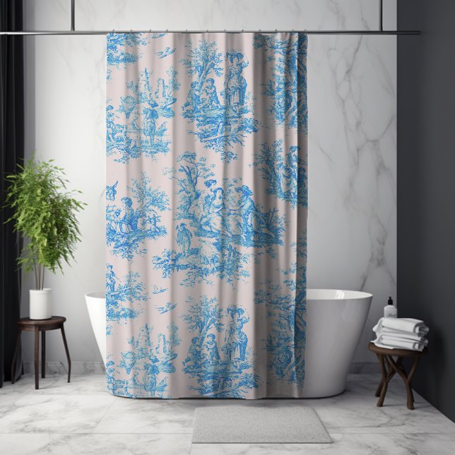 Vintage floral blue turquoise toile jouy (Creator Uploaded)