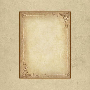 Vintage Floral Border Scrapbook Paper