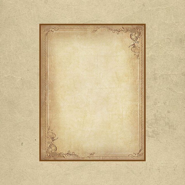 Vintage Floral Border Scrapbook Paper (Creator Uploaded)