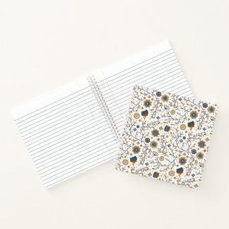 Vintage Floral Botanical Pattern Design Notebook