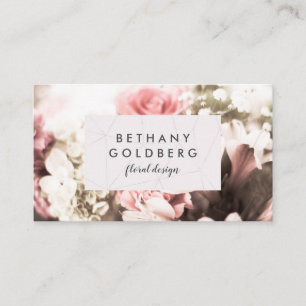 Vintage Floral Bouquet Floral Design Business Card