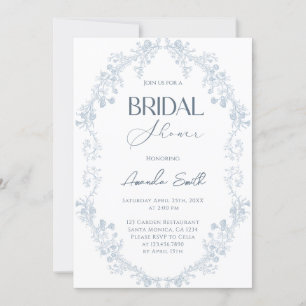 Vintage floral bridal shower invitation