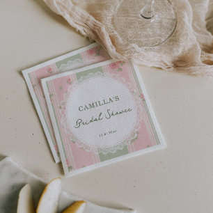 Vintage Floral Bridal Shower Napkins
