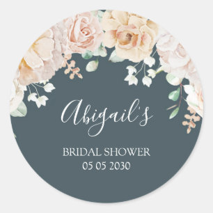 Vintage Floral Bridal Shower Wedding Favor Tag