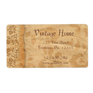 Vintage Floral Business Label