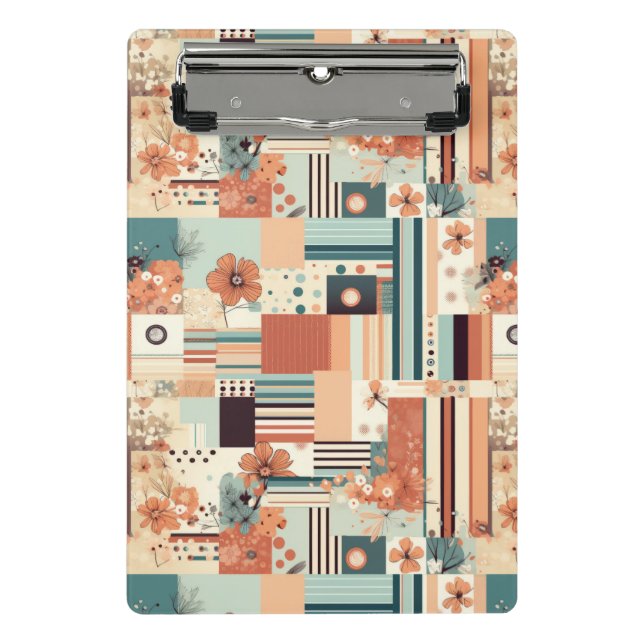 Vintage Floral & Camera Pattern (4) Mini Clipboard (Front)