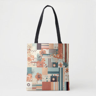 Vintage Floral & Camera Pattern (4) Tote Bag