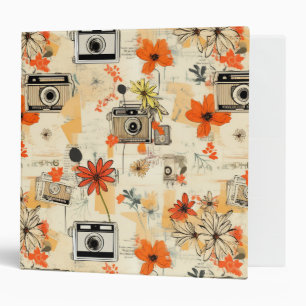 Vintage Floral & Camera Pattern (5) Binder