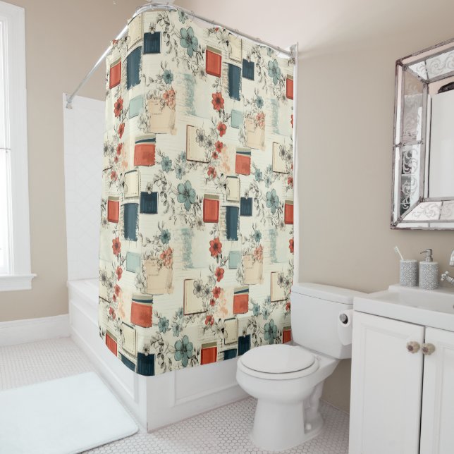 Vintage Floral & Camera Pattern (7) (In Situ)