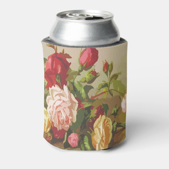 Vintage Floral Can Cooler (Can Back)