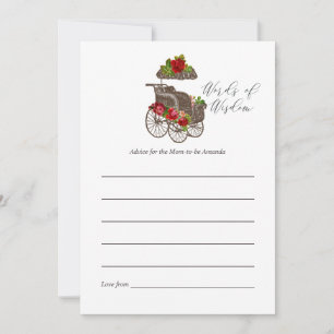 Vintage Floral Carriage Baby shower Maman Conseil