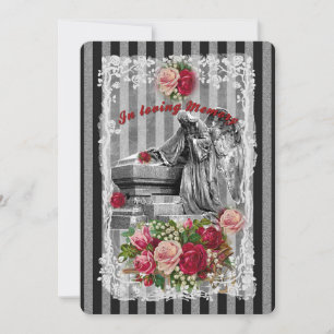 Vintage Floral Cemetery - Invitation Card