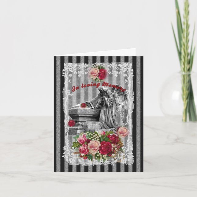 Vintage Floral Cemetery - Notecard (Front)
