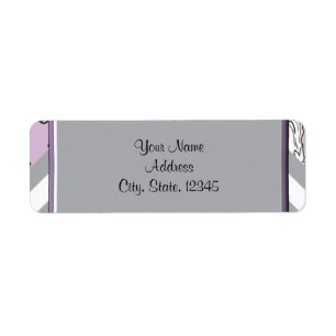 Vintage Floral Chevron Posh Wedding Label