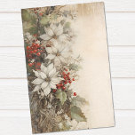 Vintage Floral Christmas Winter Ephemera Aged Tissue Paper<br><div class="desc">This design may be personalized by choosing the Edit Design option. You may also transfer onto other items. Contact me at colorflowcreations@gmail.com or use the chat option at the top of the page if you wish to have this design on another product or need assistance. See more of my designs...</div>