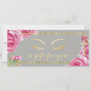 Vintage Floral Classy Grey Salon Gift Certificates